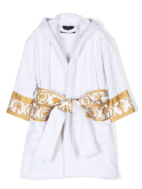 Versace Kids I Love Baroque Hooded Bathrobe 